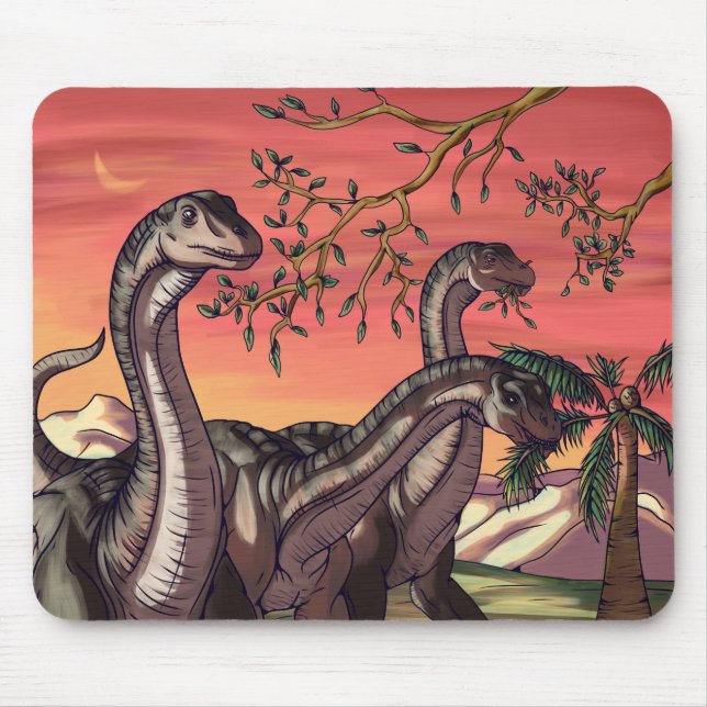 Dinosaurier in Dusk Mousepad (Vorne)