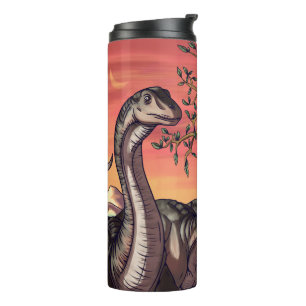 Dinosaurier in Dusk Thermosbecher