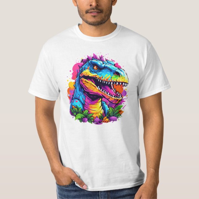 Dinosaurier in Shirt (Vorderseite)