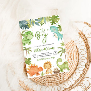 Dinosaurier-Junge-Baby-Party Einladung