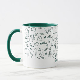 Dinosaurier Jungen Name Dino Süß Dschungel Grün Tasse