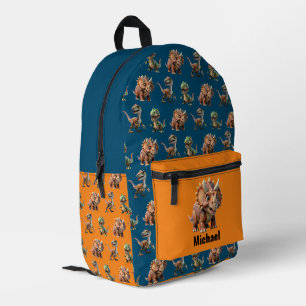 Dinosaurier-Jungen-Rucksack mit individuellem Name Bedruckter Rucksack