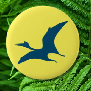 Dinosaurier jurazeit Gelb Button