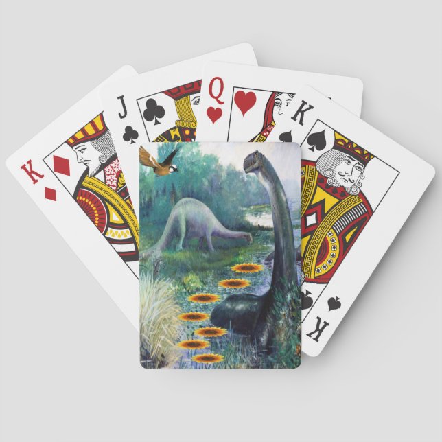 Dinosaurier Kartenspielen Spielkarten (Rückseite)