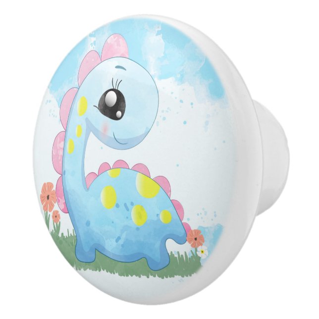 Dinosaurier-Keramik Keramikknauf (Rechts)