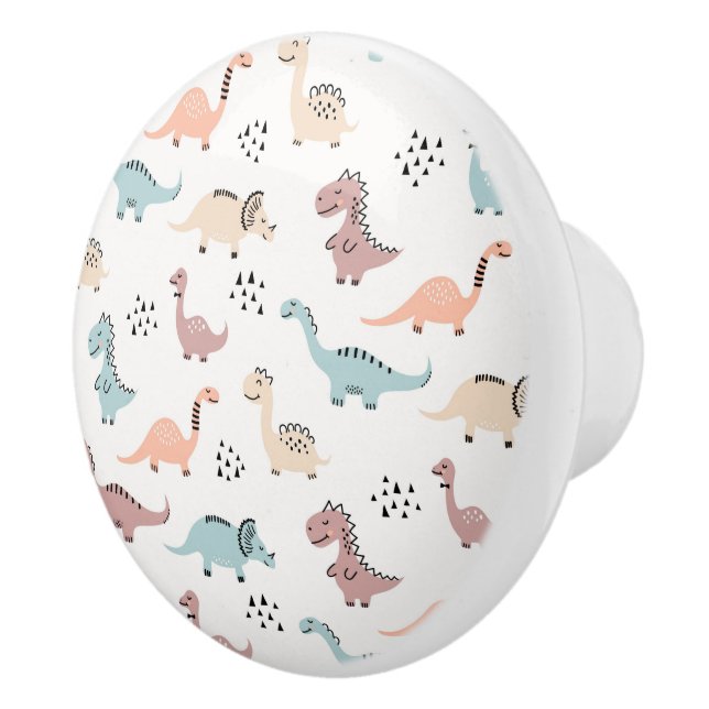 Dinosaurier Keramik Pull Keramikknauf (Rechts)