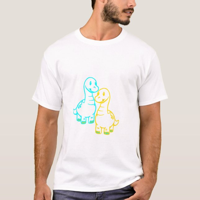 Dinosaurier Kind Kinder T-Shirt (Vorderseite)