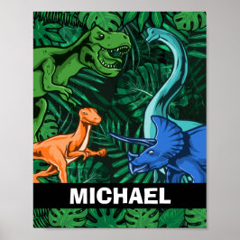 Dinosaurier Kinder Dino Jurassic Trex Boy Poster