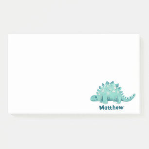Dinosaurier-Kinder-Name Post-it Klebezettel