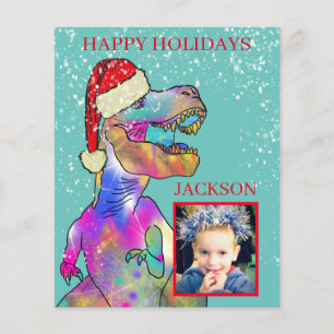 Dinosaurier Kinder Weihnachtsfoto