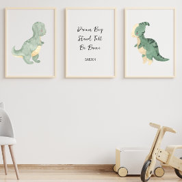 Dinosaurier Kinderzimmer Kunst, Personalisierter T Bilderwand Sets
