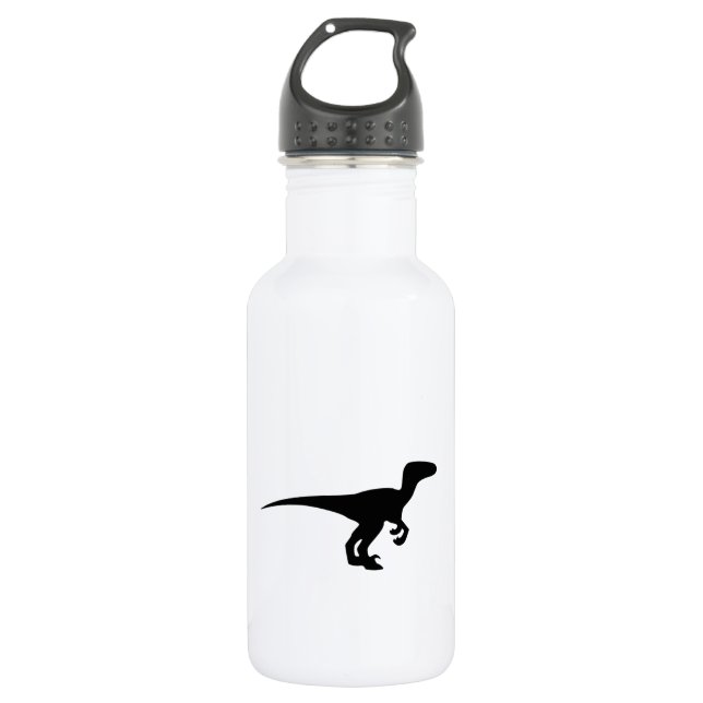 Dinosaurier-Kontur-Juraära Edelstahlflasche (Vorderseite)