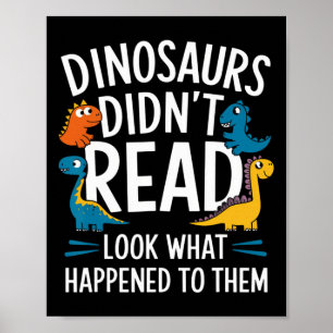 Dinosaurier lasen nicht lustige Lehrer-Kinder  Poster