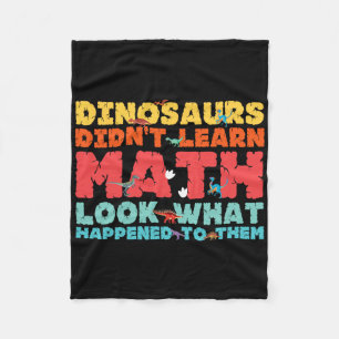 Dinosaurier lernten keine Mathematik Lustige Mathe Fleecedecke