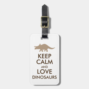 Dinosaurier-Liebhaber-Geschenk behalten ruhigen Gepäckanhänger