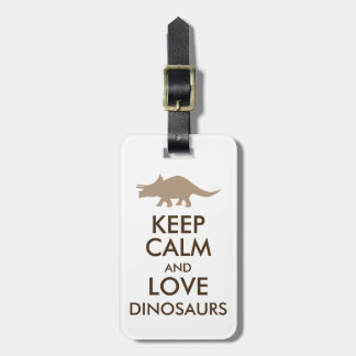 Dinosaurier-Liebhaber-Geschenk behalten ruhigen Gepäckanhänger