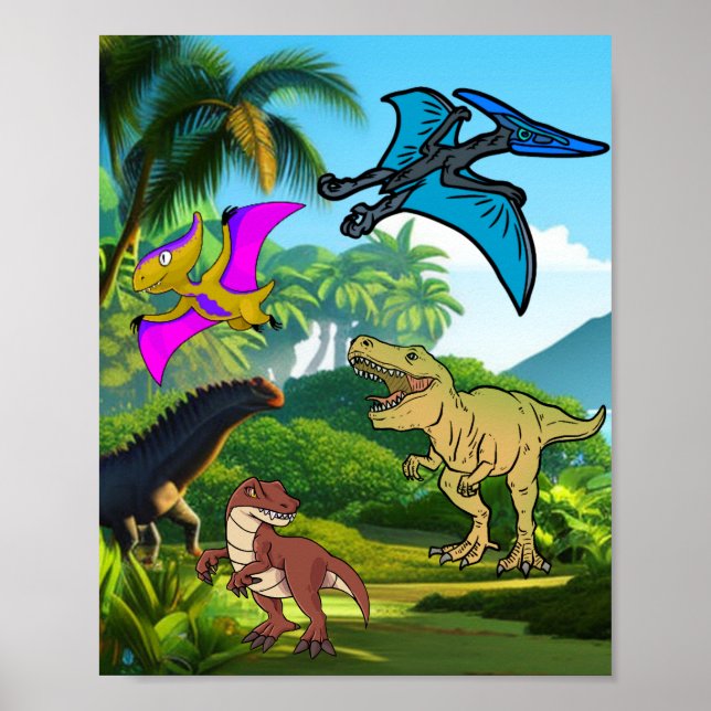 Dinosaurier-Liebhaber Poster (Vorne)