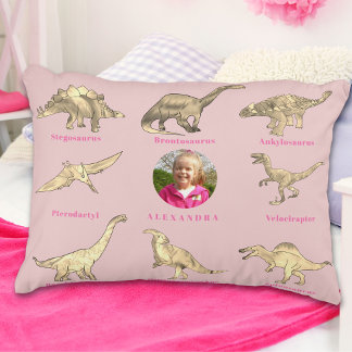 Dinosaurier Mädchen Personalisiert Name und Foto R Dekokissen