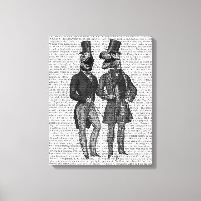 Dinosaurier Men Lads Night Out Leinwanddruck (Vorderseite)