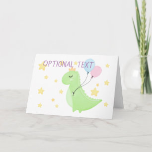 Dinosaurier mit Balloons Karte