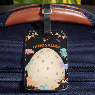 Dinosaurier mit Dinosauriern und Dino-Eiern Gepäckanhänger