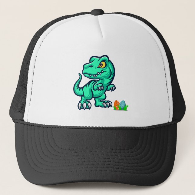 Dinosaurier mit Eiern Truckerkappe (Vorderseite)