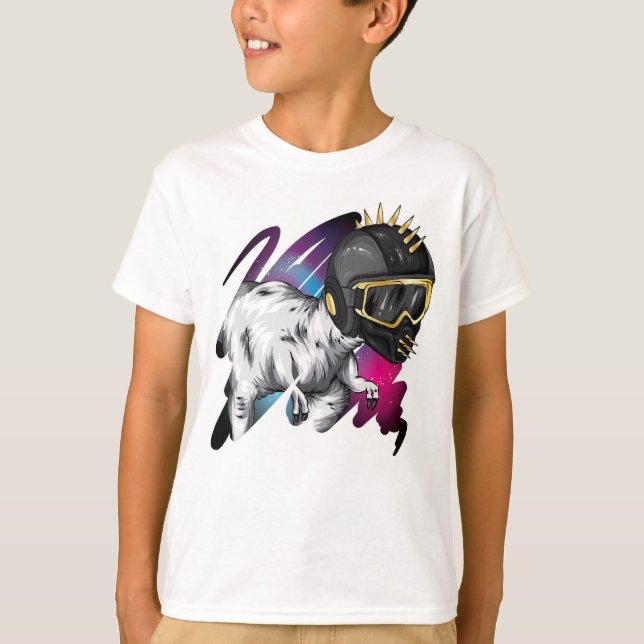 Dinosaurier mit Helmet T-Shirt (Vorderseite)