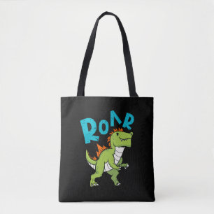 Dinosaurier mit rauer Typografie Tasche