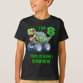 Dinosaurier-Monster-LKW für individuelles Alter T-Shirt
