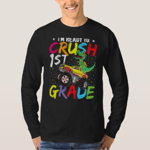 Dinosaurier Monster Truck bereit für den Crush 1. T-Shirt