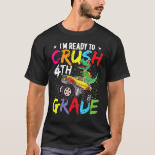 Dinosaurier Monster Truck bereit zum Brechen 4. Kl T-Shirt