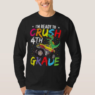 Dinosaurier Monster Truck bereit zum Brechen 4. Kl T-Shirt