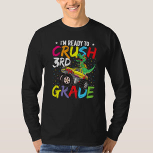 Dinosaurier Monster Truck bereit zum Brechen der 3 T-Shirt