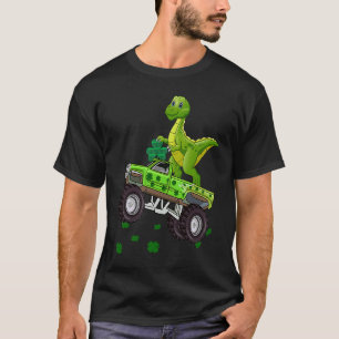Dinosaurier Monster Truck Trex St Patricks Day Boy T-Shirt