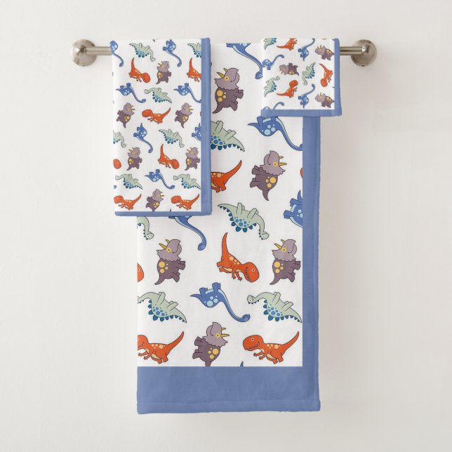 Dinosaurier-Muster-Badezimmer-Tuch-Set Badhandtuch Set (Insitu)