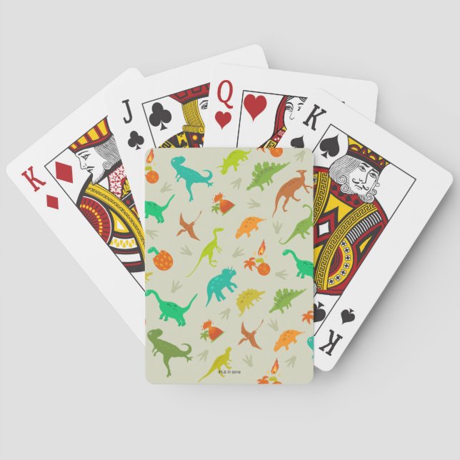 Dinosaurier-Muster Spielkarten (Rückseite)