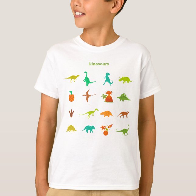 Dinosaurier-Muster T-Shirt (Vorderseite)