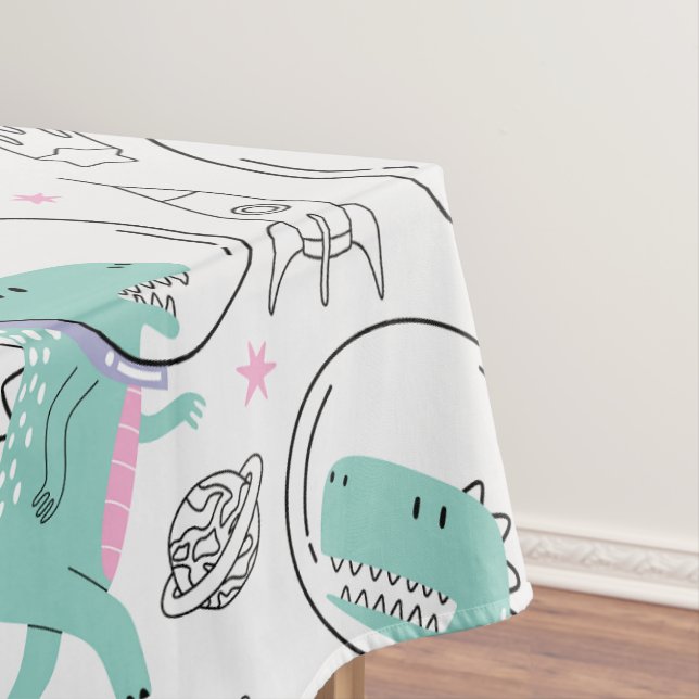 Dinosaurier, Niedliche Dinosaurier, Raumschiff, St Tischdecke (Beispiel)