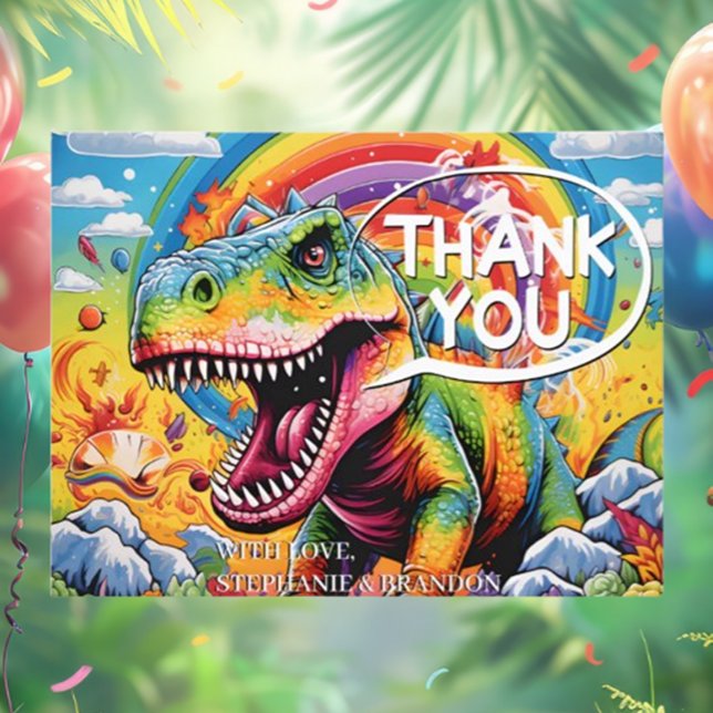 Dinosaurier Niedliche Geburtstag Party Postkarte (Adorable Dinosaur Birthday Party Postcard Design Ideas)