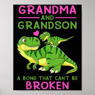 Dinosaurier Oma und Grandson eine Anleihe, die nic Poster
