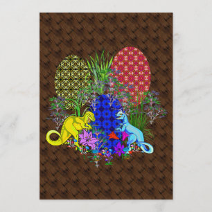 Dinosaurier-Ostereier Einladung