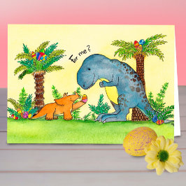 Dinosaurier Ostergrüßkarte von Nicole Janes Karte