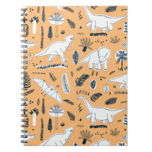 Dinosaurier & Palm Blätter: Fun Pattern Notizblock