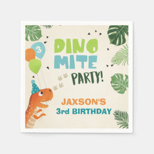 Dinosaurier-Papierserviettengeburtstag Dino-Party Serviette