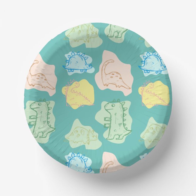 Dinosaurier Pappteller (Vorderseite)