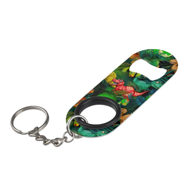 Dinosaurier Park Mini Flaschenöffner (Vorderseite Schrägansicht)