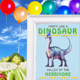 Dinosaurier Party Dekor Zeichen: Tal der Herbivore Poster