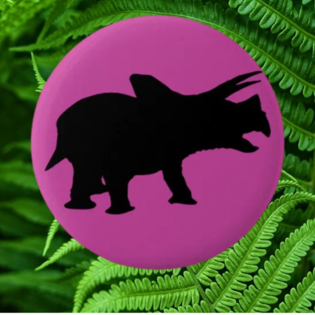 Dinosaurier Party Pink Button (Bring your dream party to life with our selection of quality Dinosaur themed party supplies )