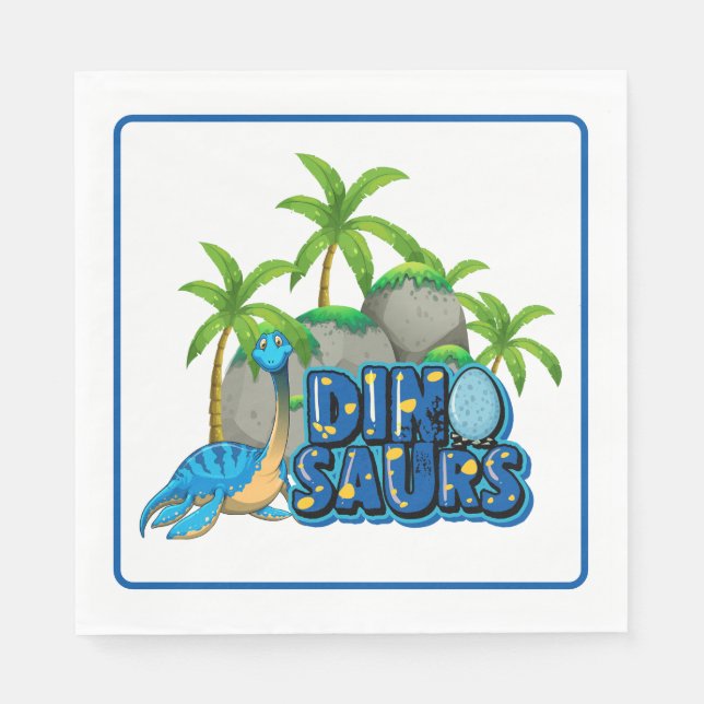 Dinosaurier-Party  Serviette (Vorderseite)