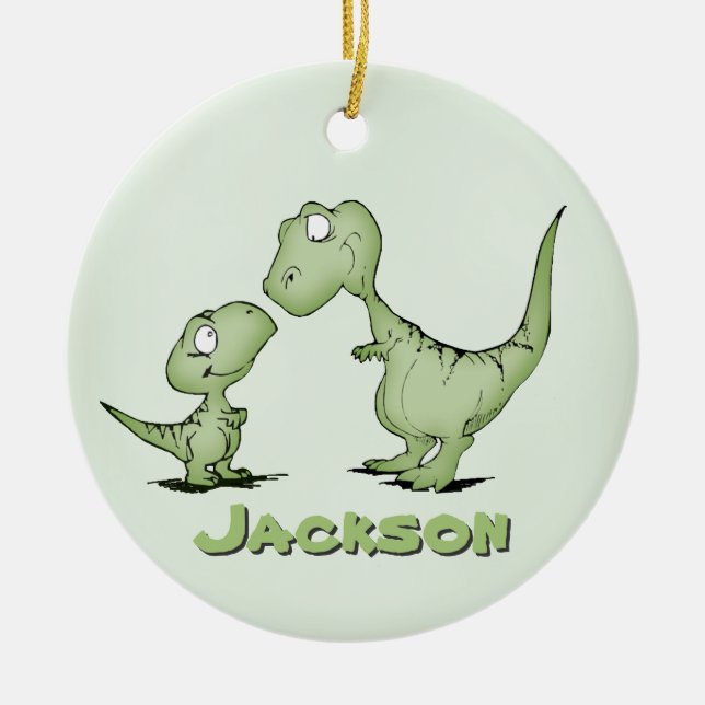 Dinosaurier personalisiert keramikornament (Vorne)